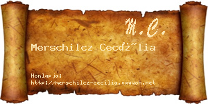 Merschilcz Cecília névjegykártya